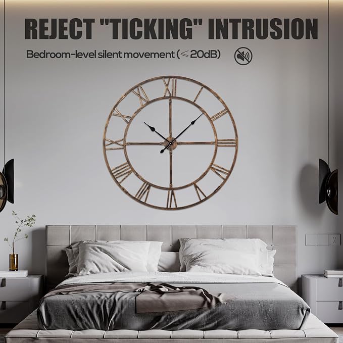 48 Inch Large Wall Clock for Living Room Decor – Easy-Assembly Silent - Image 6