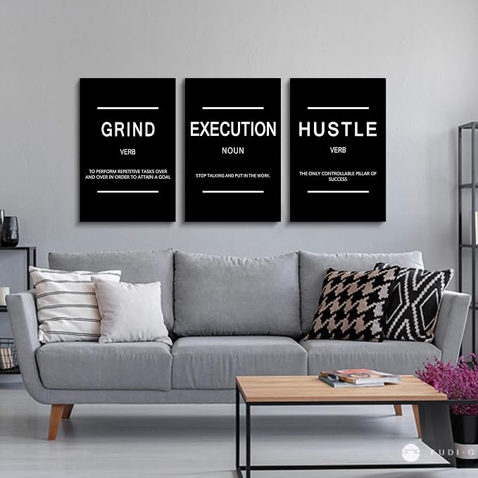 Framed Canvas Wall Art Success Quote, Office Wall Art, Positive Motivational - Image 7