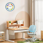 XFM Blue Kids Wall Clock 14 Inch Silent Non Ticking Quartz Battery Operated - Image 3