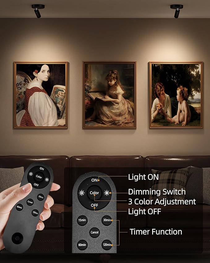 EZVALO Wireless LED Spotlights Indoor, 5500mAh Rechargeable Battery-Powered - Image 4