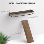 Meangood Floating Shelves Wall Mounted Set of 2, Rustic Wood Wall Storage - Image 3