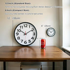 Wall Clock 12 Inch Silent Non-Ticking Big Numbers Easy to Read Wall Clocks - Image 5