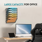 SUPEASY 6 Tier Wall File Organizer, Hanging Wall Mounted Mail Organizer - Image 5