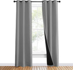 NICETOWN Full Shade Curtain Panels, Pair of Energy Smart & Noise Blocking Out - Image 2