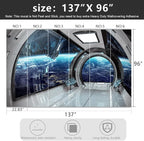 -3D Capsule Space Fabric Wallpaper Living Room Bedroom Bathroom Boys Girls - Image 4