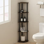 Furinno Turn-N-Tube Storage Shelves, 5-Tier Book Shelf, Corner Shelf, Toolless by Furinno-FitsYourSpaceFitsYourBudget
