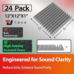 24 Pack Acoustic Panels – Sound Proof Foam Panels - Image 2