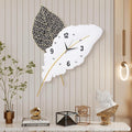 18x27 inch Large Modern Feather Leaf Shape Wall Clock by Wecreatemoderndesign