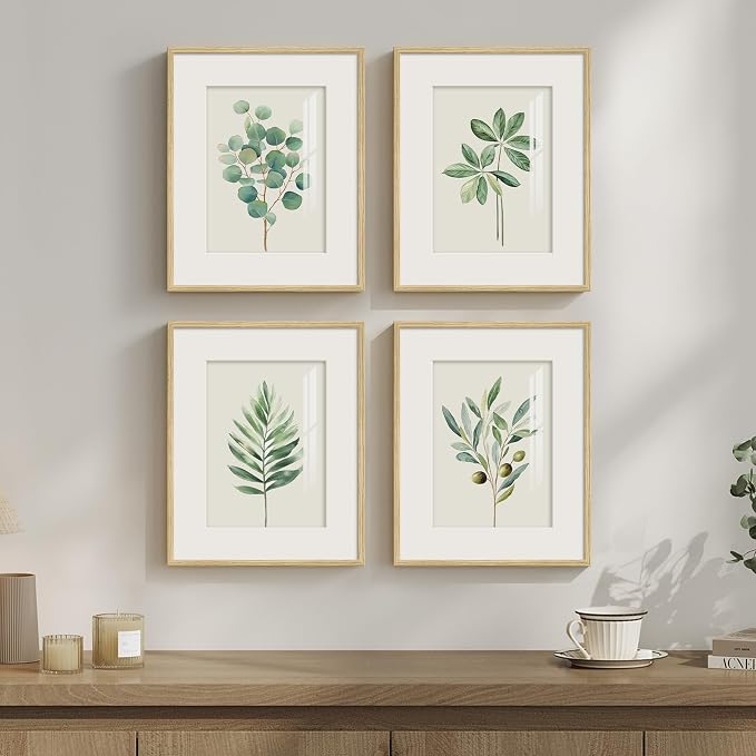 Framed Sage Green Botanical Wall by Cuspin