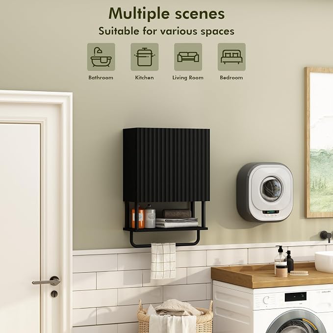 RUSTOWN Fluted Bathroom Wall Cabinet - Image 5