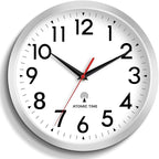 DAXSMY Atomic Wall Clock Analog 10 Inch Battery Operated Modern Decorative by DAXSMY
