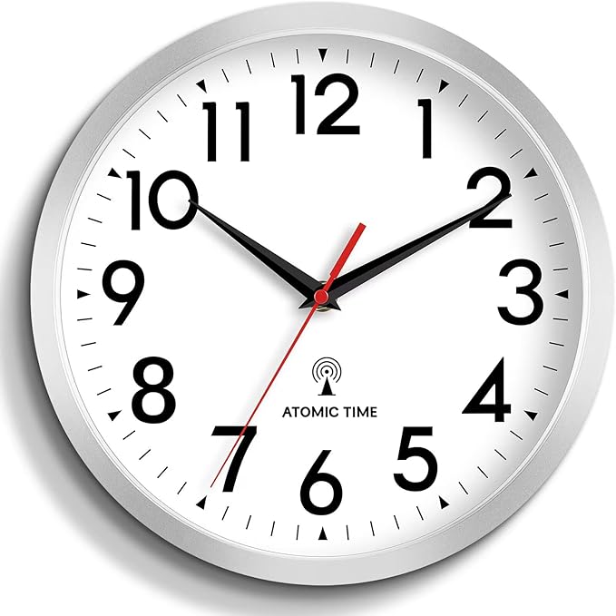 DAXSMY Atomic Wall Clock Analog 12 Inch Battery Operated Modern Decorative by DAXSMY