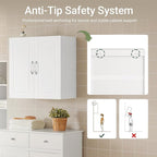 SoBuy Kitchen Wall Cabinet for Laundry Room, Medicine Cabinet for Bathroom - Image 3