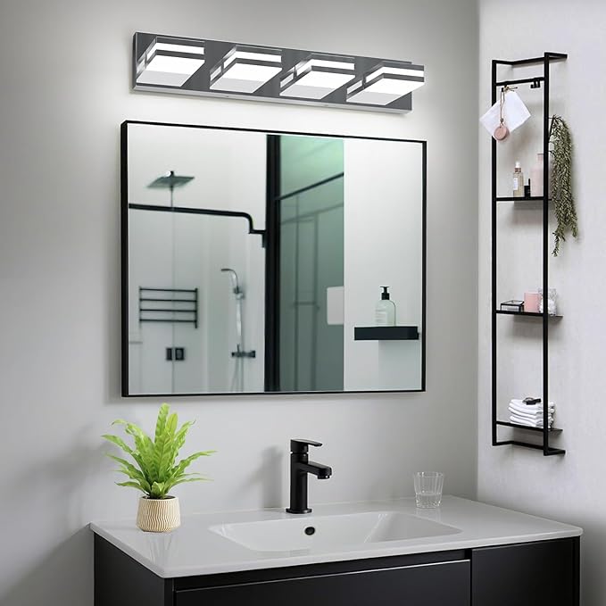 IZORRO LED Modern Bathroom Lights Fixtures, Chrome Acrylic Wall Lighting - Image 7