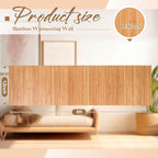 Juexica 2 Pcs Natural Bamboo Wall Panel 12 x 96 Inch Bamboo Covering Renewable - Image 2