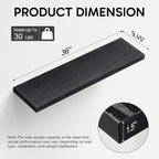 BAYKA Floating Shelves for Wall, 36 inches Long Wall Mounted Rustic Wood - Image 3