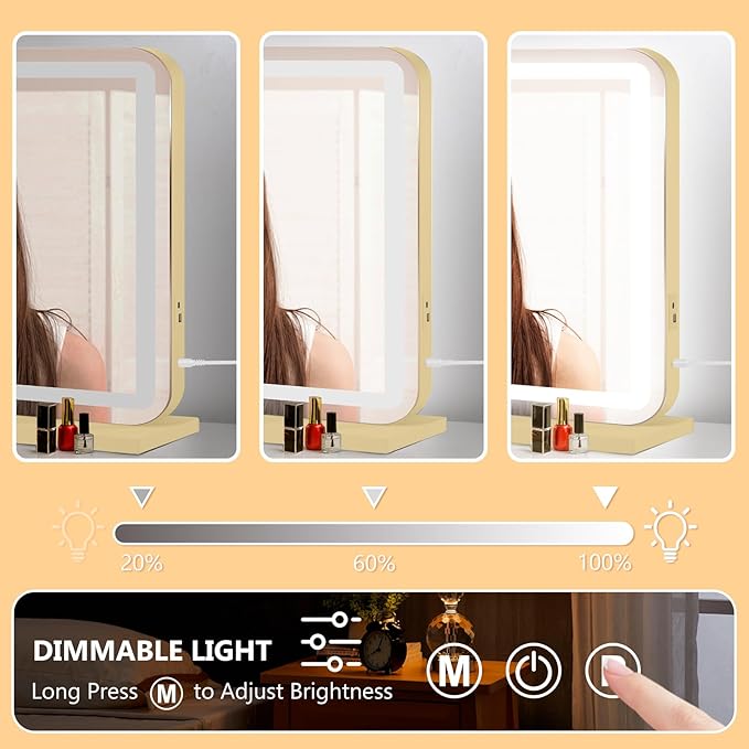 Ratsamee Gold 26" x 20" Vanity Mirror - Image 4