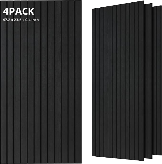 TO-TH Wood-Look Acoustic Panel, 4 Pack 47.2” x 23.6” Soundproof Wall Panels by TO-TH