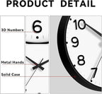 Roymnie Wall Clock 12 Inch Silent Wall Clocks Battery Operated-Modern Non - Image 6