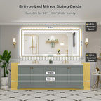 84x40 Inch LED Bathroom Mirror - Image 2