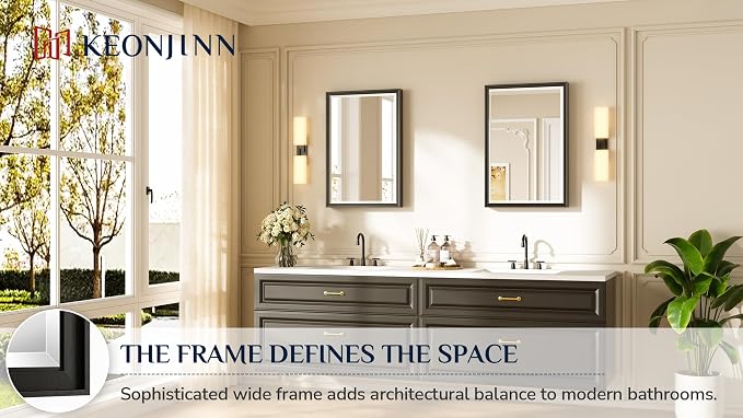 Keonjinn Black Bathroom Mirrors - Image 7