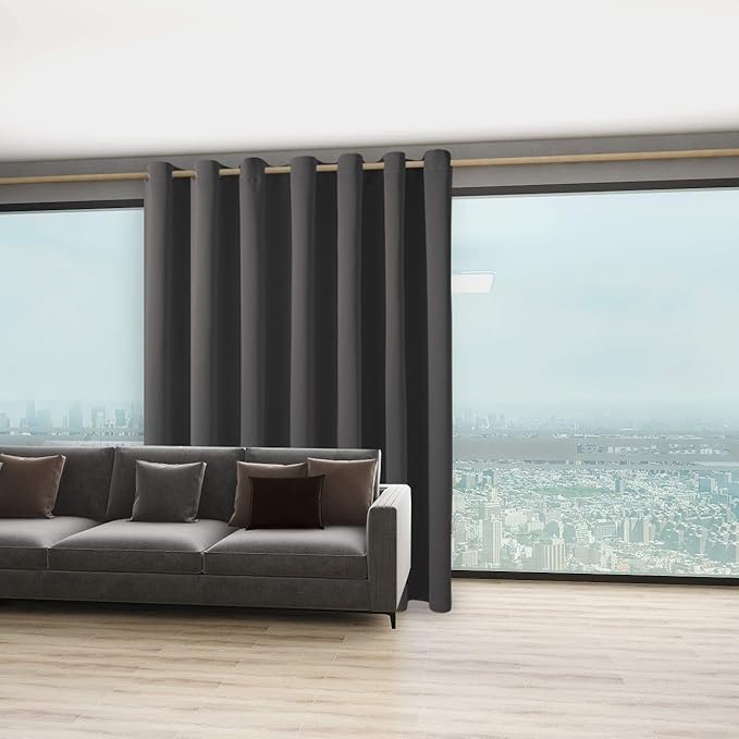BONZER Room Divider Curtain Total Privacy Wall Grommet Thermal Insulated - Image 5