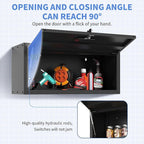 Garage Wall Cabinet with Flip-Up Door, Lockable Metal Storage Cabinet Wall - Image 4