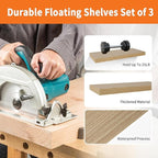 Upassion Floating Shelves for Wall Set of 3, Frame Display Floating Shelf for - Image 5