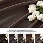 MIULEE Chocolate Brown Back Tab Blackout Curtains 72 Inches Long 2 Panels Set - Image 8