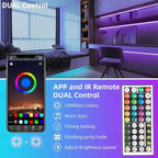 KSIPZE 200ft Led Strip Lights RGB Music Sync Color Changing Bluetooth Led Lights - Image 2