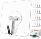 GLUIT Adhesive Wall Hooks for Hanging Heavy Duty 22 lbs Hooks for Walls No Drill by GLUIT
