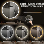 LED Bathroom Mirror 28 Inch Round Bathroom Mirror - Image 3