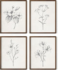 Haus and Hues Grey Floral Wall Art by HausandHuesArtPrints