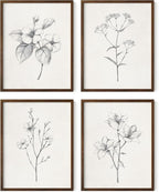 Haus and Hues Grey Floral Wall Art by HausandHuesArtPrints
