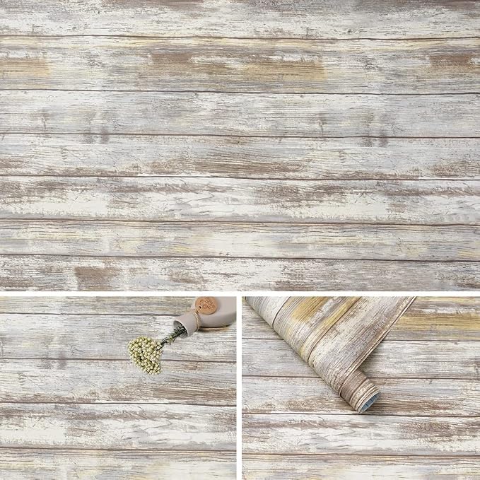 Wood Contact Paper Peel and Stick Wood Wallpaper Vinyl Decorative Plank Film by ArthomeWALLDECOR