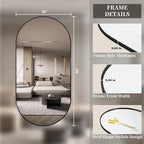 Oval Full Length Mirror, Ultra-Clear Explosion-Proof Dressing Mirror, Simple - Image 8