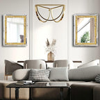 2 Piece Wall Mirrors, Crush Diamond Wall Decor - Image 5