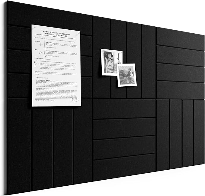 Bumusty Large Cork Board Alternative-36 x 24" Felt Bulletin Board Tiles by BUMUSTY