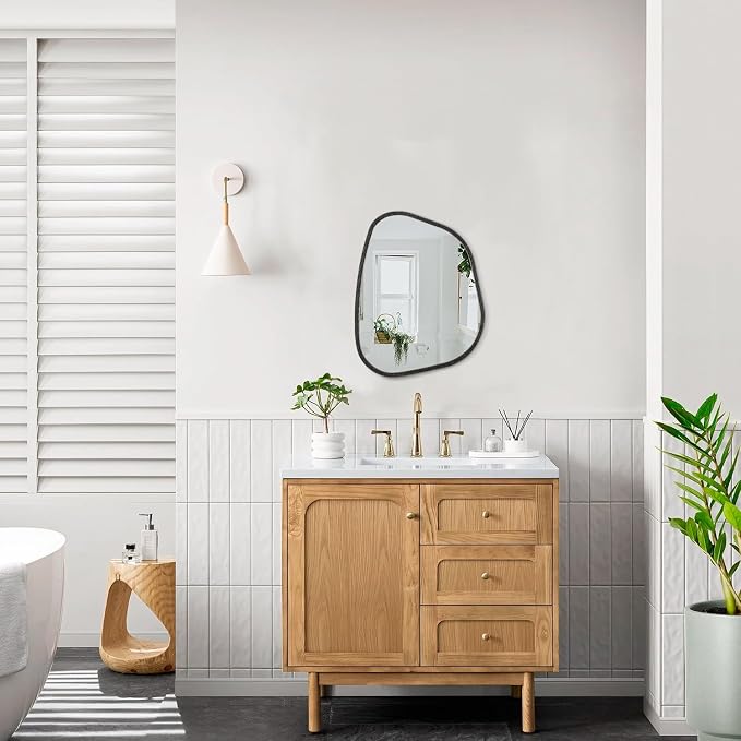 Irregular Asymmetrical Mirror Wall Mounted, Unique Vanity Mirror, Shaped - Image 6
