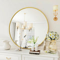 VooBang Gold Round Mirror, Modern Hanging by VooBang