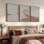 Large Framed Neutral Earth Tone Desert Wall Art - Image 2