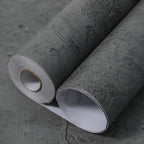 Dark Gray Concrete Wallpaper 15.7in x 80in, Wall Paper Peel and Stick by WAPANE