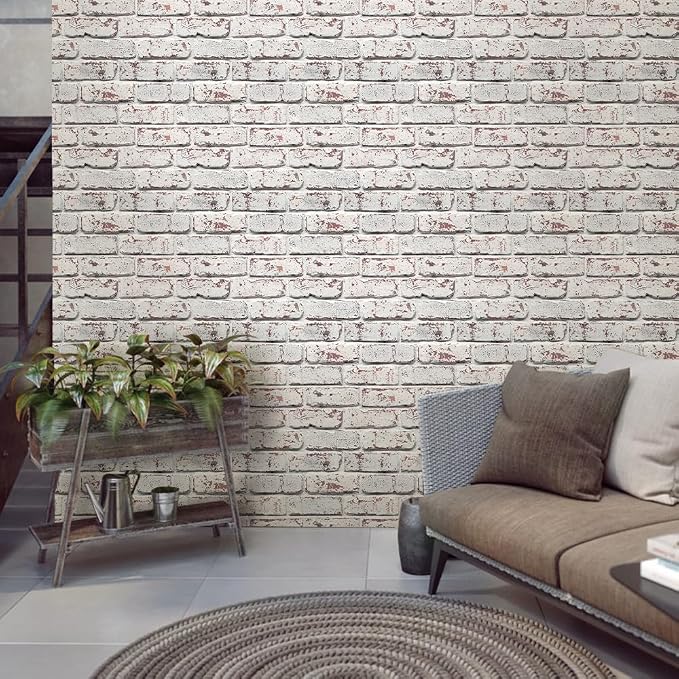 COMSTICKC 3D Faux Brick Wall Panel Peel and Stick, Ultra-Light Thin PVC Brick - Image 6