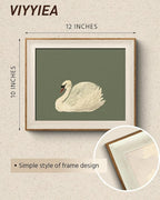 VIYYIEA Framed Wall Art for Living Room, Swan Canvas Prints, Animals Painting - Image 2
