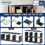 Mavivegue Bookcase, 18-Cube Extra Large Book Shelf, DIY Cube Storage Organizer - Image 8
