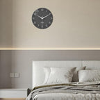 XNM Modern Glass Minimalist Wall Clocks Battery Operated 12 Inch Analog Dark - Image 4