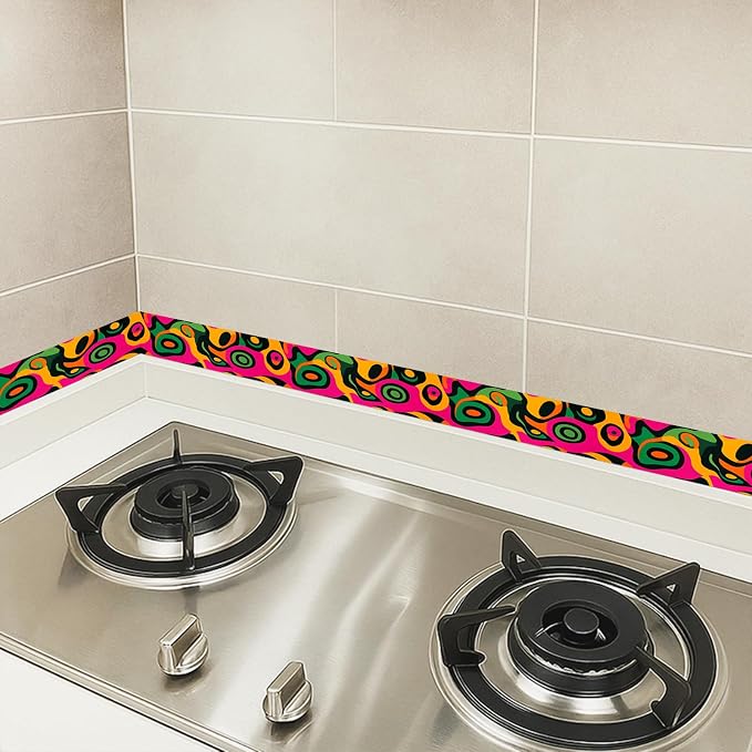HOMETITUTE Wallpaper Border Peel and Stick Wall Border Colorful Pop Art - Image 5