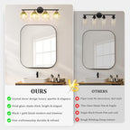 TALOYA Bathroom Vanity Light Fixtures, 4-Light Modern Black and Gold Wall Lights - Image 6