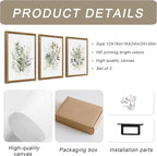 WRFON Framed Sage Green Botanical Wall Art Set of 3, Watercolor Eucalyptus & - Image 6