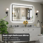 55x36 Inch LED Bathroom Mirror - Image 3